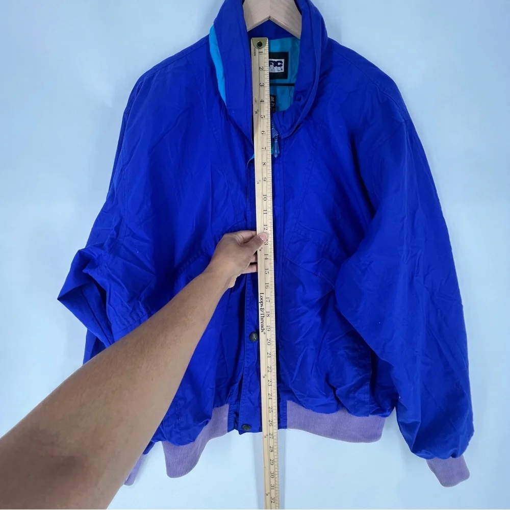 Pacific‎ Trail Vintage Barrier Cloth Jacket Blue Teal Windbreaker Men’s XL 90s